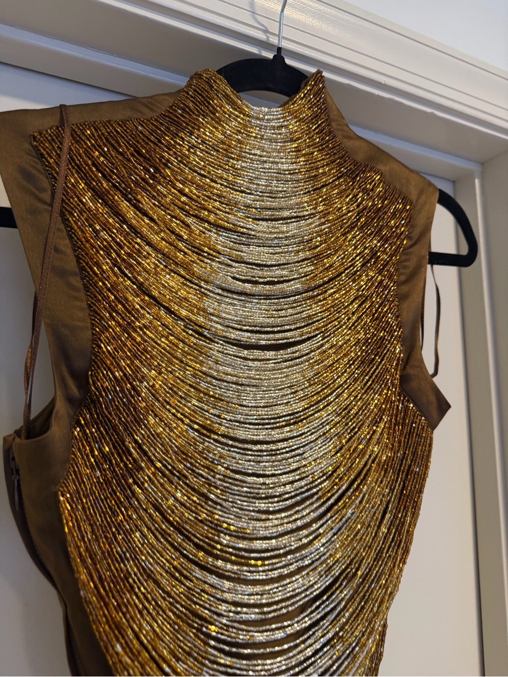 Cult Gaia Taraji Gold Beaded High-Neck Top Size Small NEW! New with tags! - Picture 14 of 14
